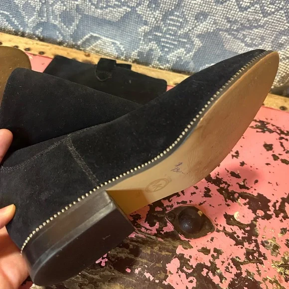 MICHAEL KORS black tall flat boots sz 7 - Picture 7 of 9